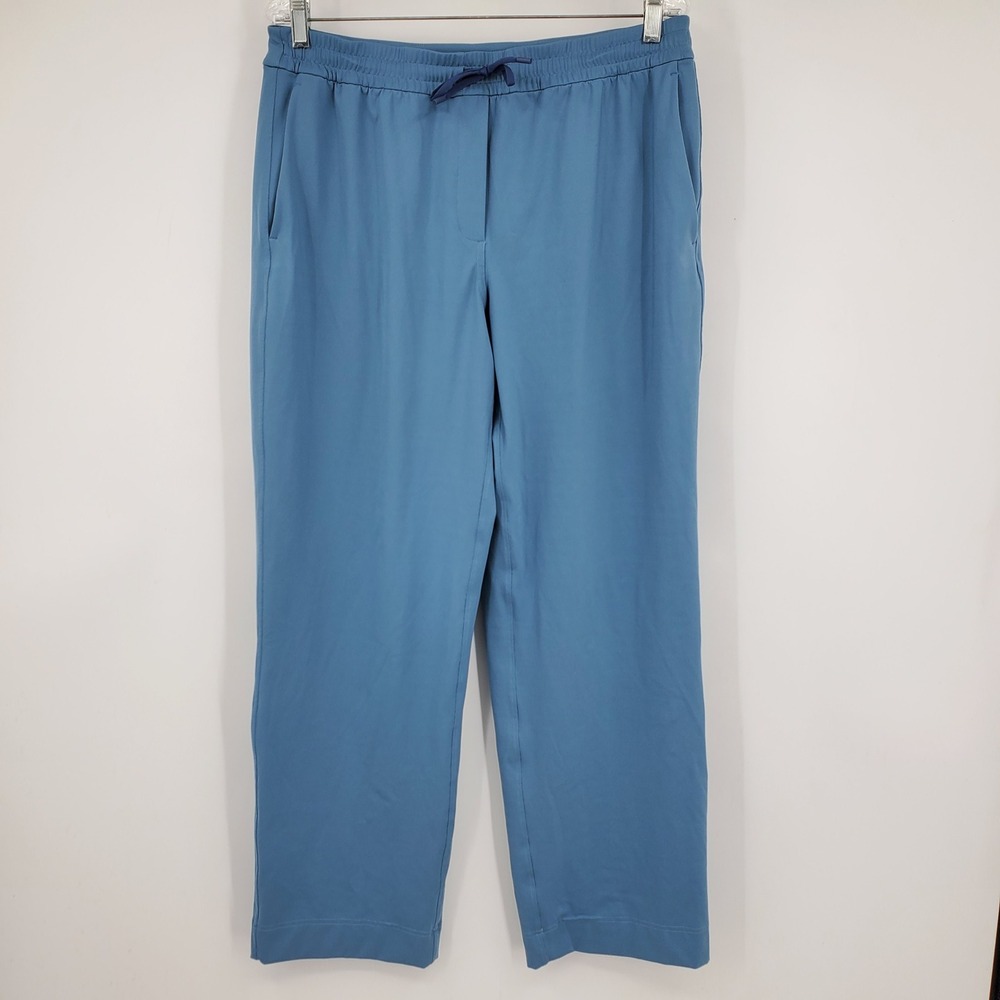 Lululemon Straight Leg Women Mid-Rise Pant Full Length Luxtreme Utility Blue L